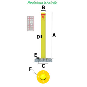 Galvanized 100mm Surface Mount Bollard X 900mm Height (Manufactured in Australia)