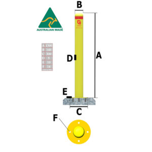 140mm Surface Mount Bollard X 1300mm Height (Australian Made)