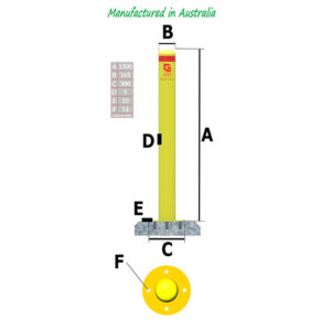 Galvanized 165mm Surface Mount Bollard X 1300mm Height (Manufactured in Australia)